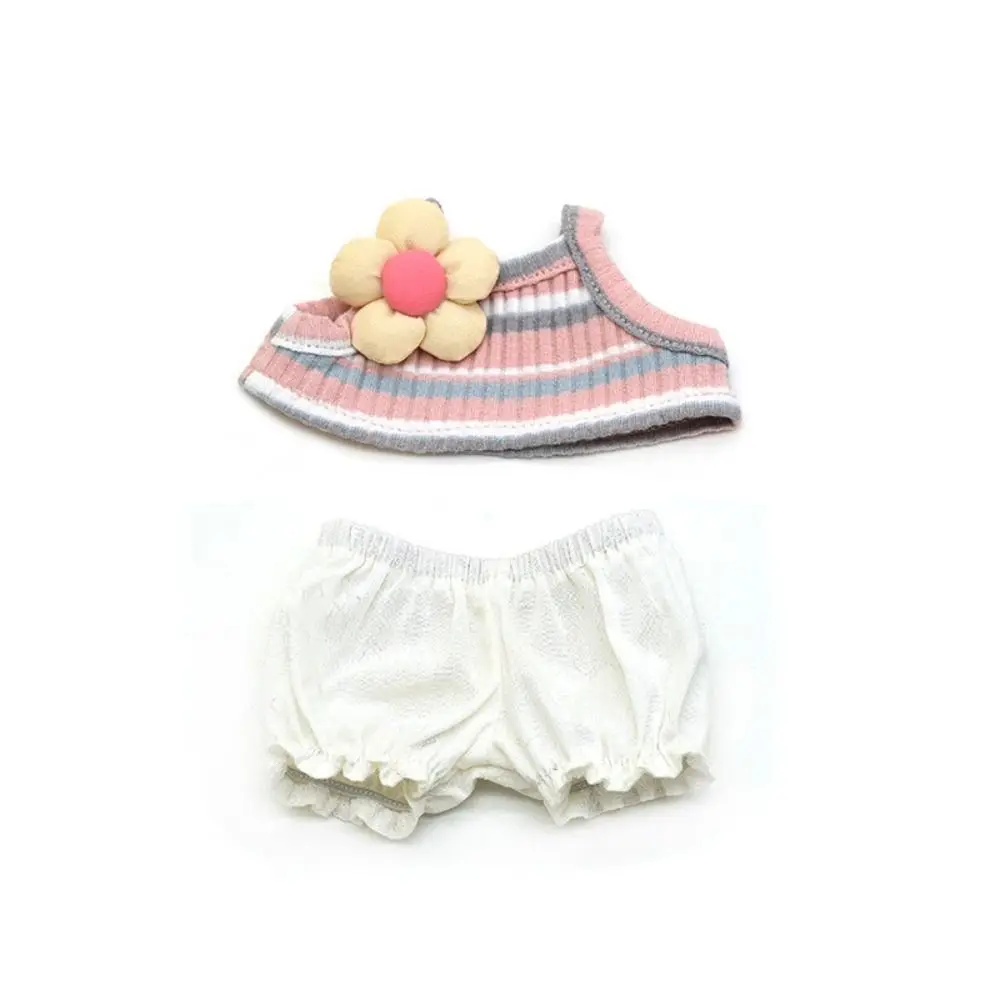 

Gift Summer Outfit Changing Dress Game 3D Flower Dolls Accessories Miniature Sling Trousers 20cm Doll Clothes