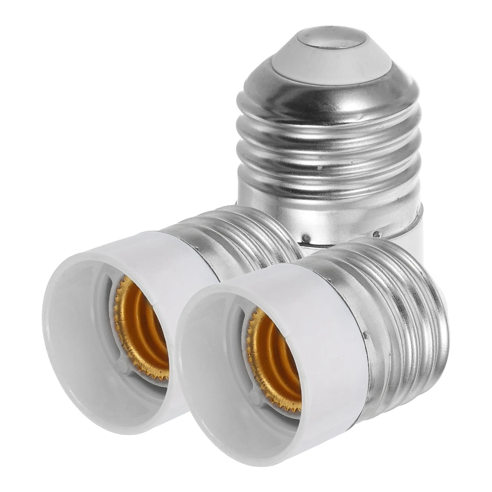 

3 Pcs E27 to E14 Lamp Head Bulb Socket Adapter Light Converter Shade Pure Copper Base Indoor