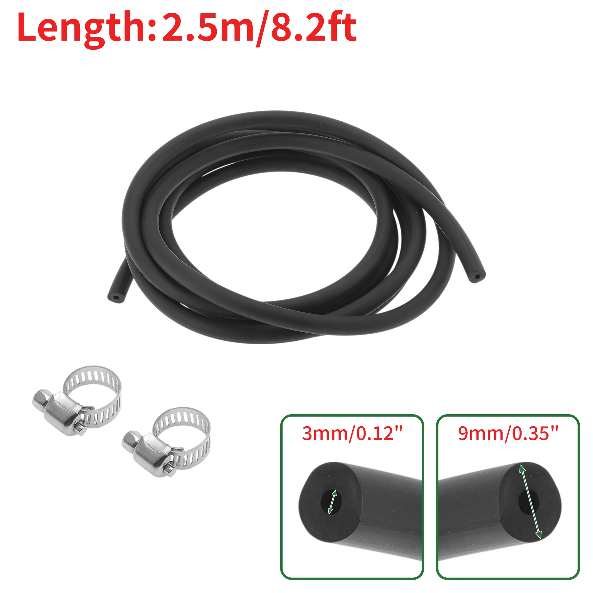 

UXCELL Шланги для смазочного масла 3 мм/0,12 дюйма 9 мм/0,35 дюйма 8,2 фута Шланг для воды Трубка