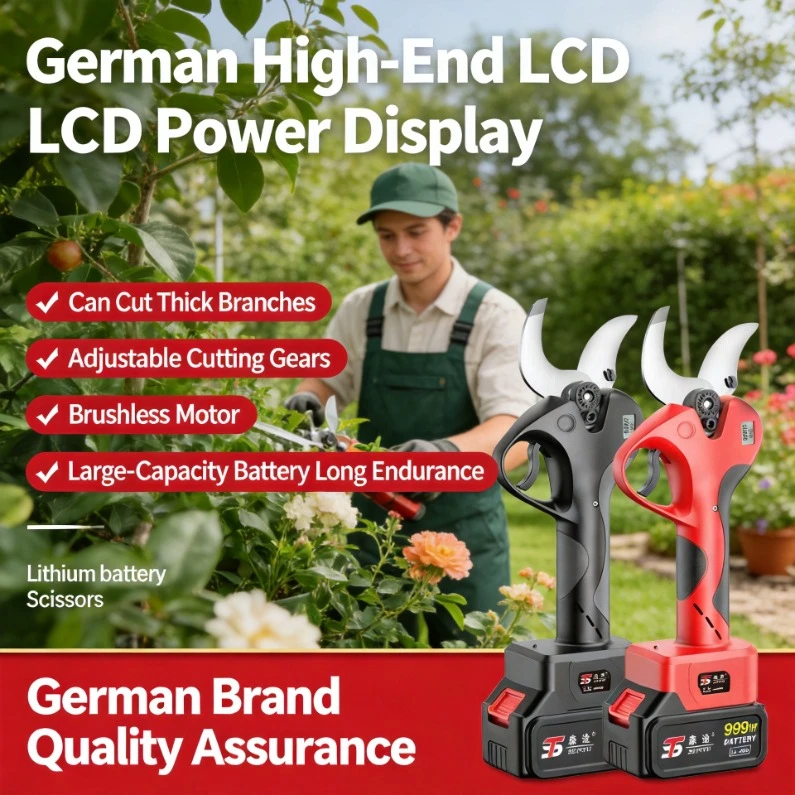 

Cordless Rechargeable Lithium Battery Electric Pruning Shears for Fruit Tree Branch Trimming