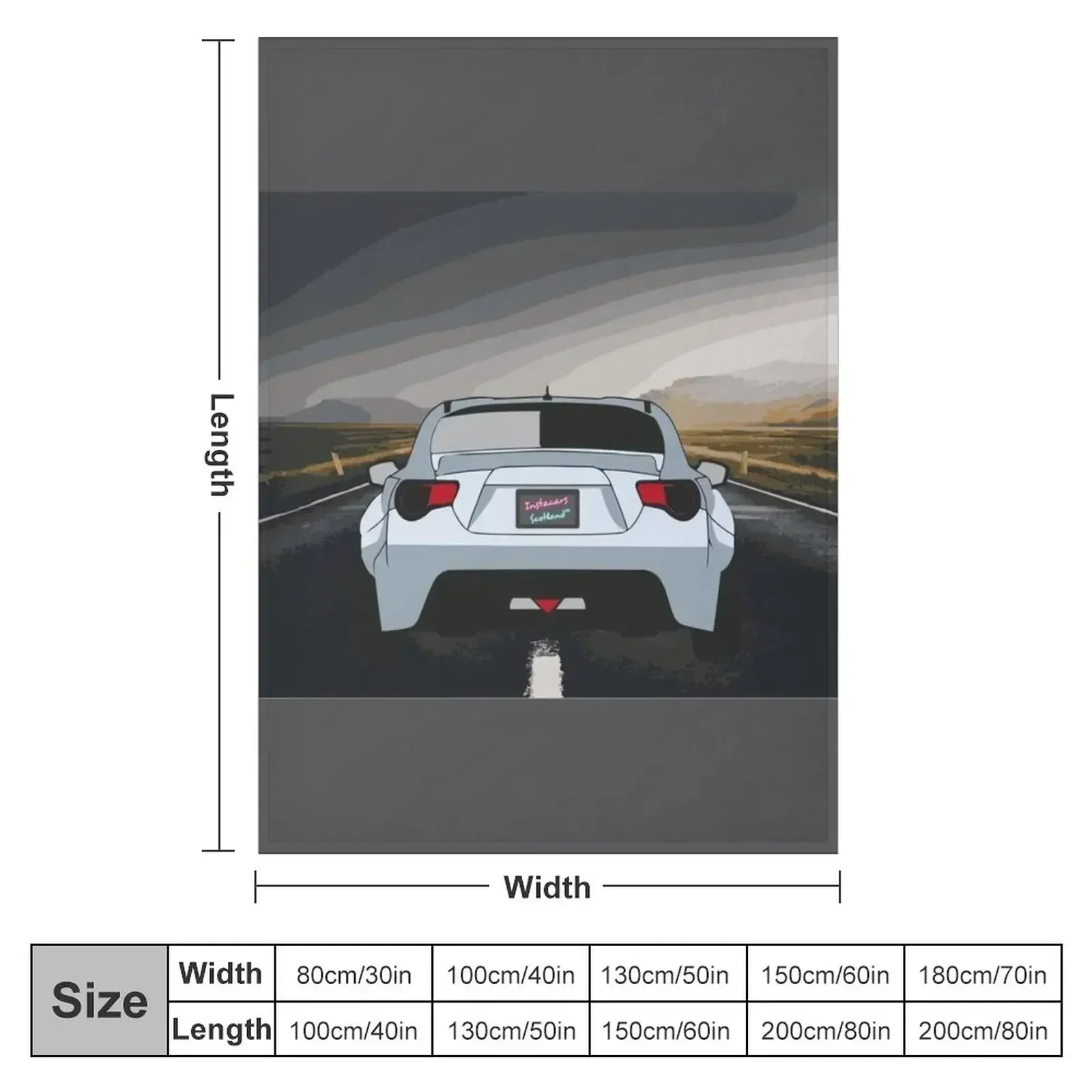 Widebody 86 Night Drive Throw Blanket couch cozy soft plush fuzzy picnic outdoor blanket
