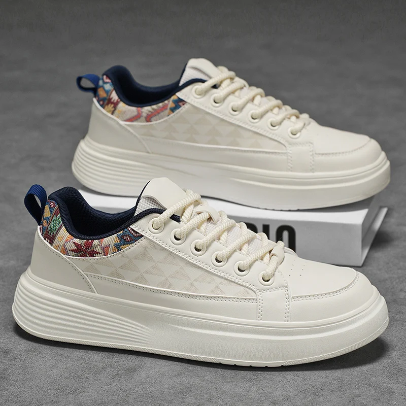 Light Elastic Casual Walking Sneakers For Men Minimalist Solid Tone Wear Resistant Outsole Outdoor Mesh Footwear
