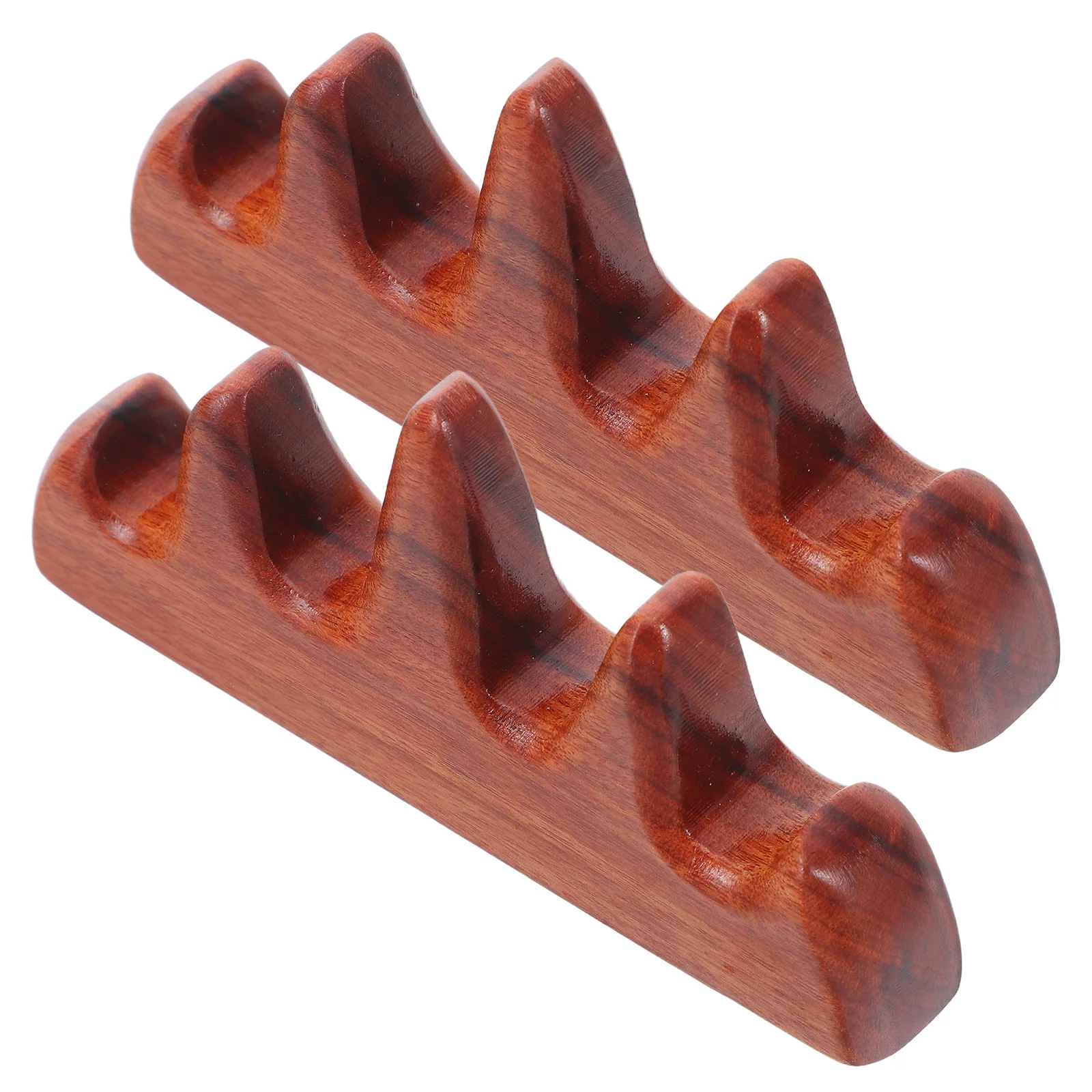 

2pcs Red Rosewood Holder Vintage Mountain Shape Calligraphy Pen Rest Stand For Painting Writing Calligraphy Brush Rack Wood