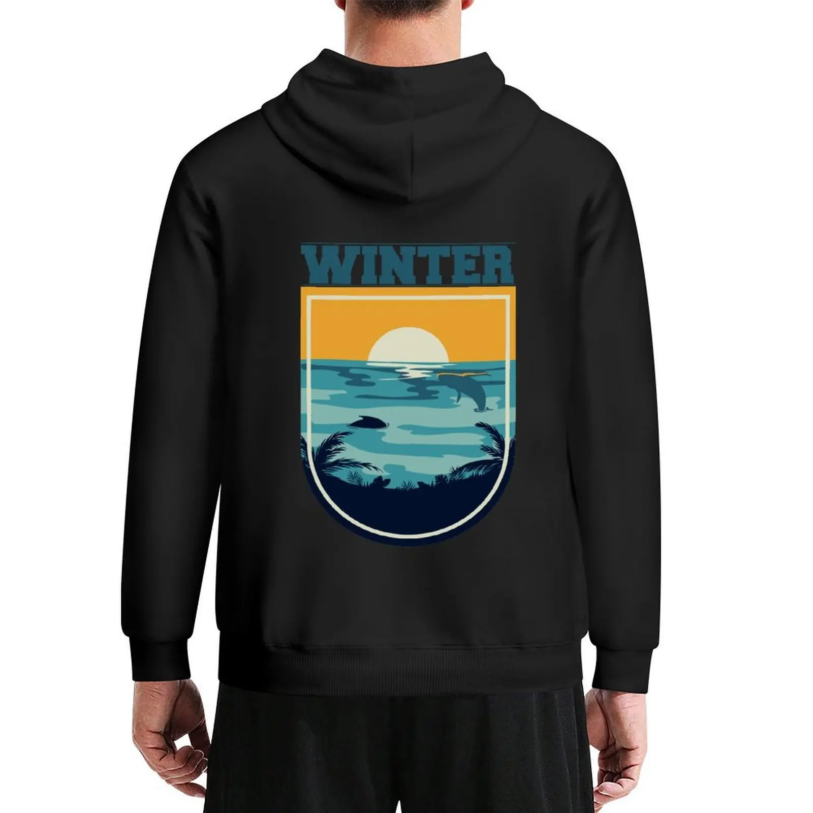 

Winter the daulphin, dolphin lovers Hoodie male clothes autumn clothes men's sweat-shirt men clothing new in hoodies and blouses