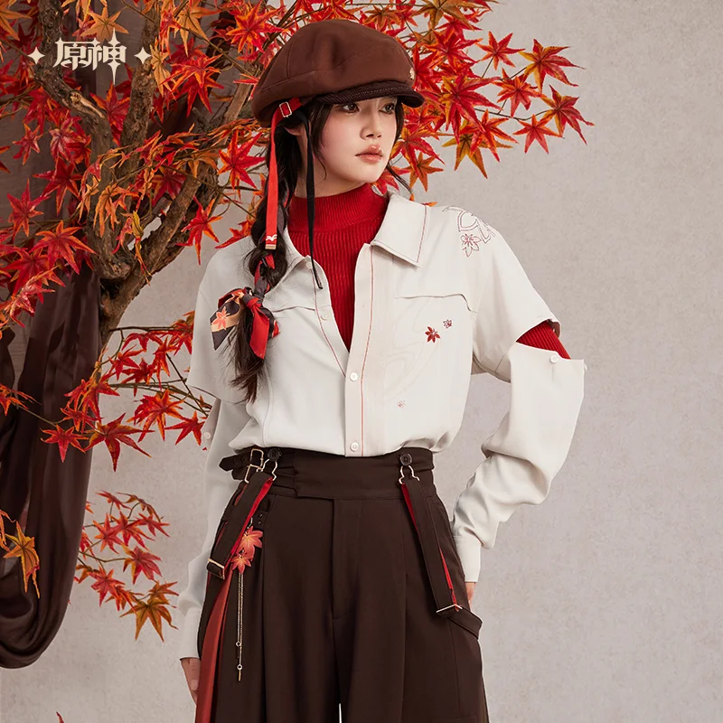 

Game Genshin Impact Kaedehara Kazuha Cloud Hat Knitted Shirt Set Scarf Mid-Calf Socks Cosplay Costumes Official