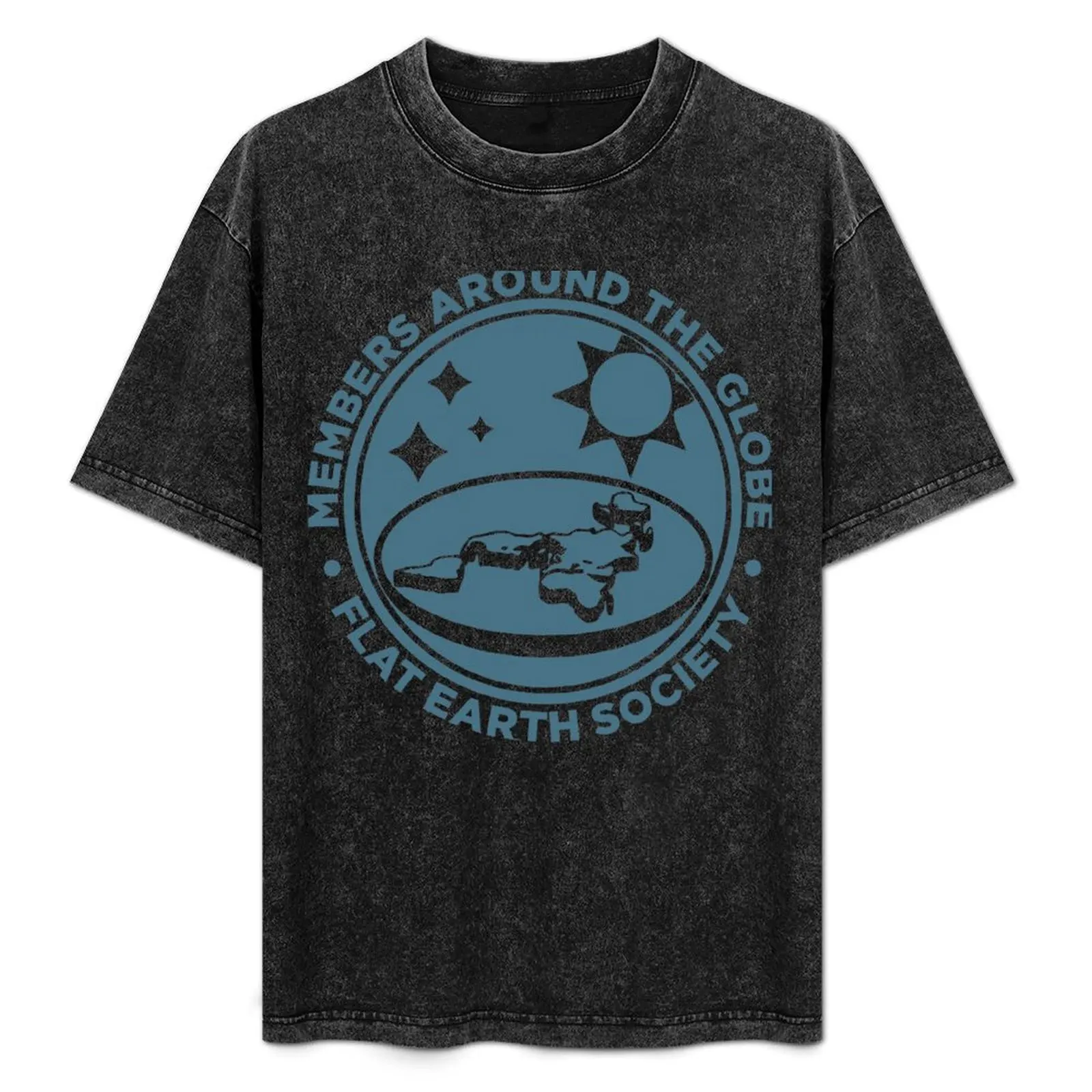 Flat Earth Society - Members Around the Globe T-Shirt Blouse kawaii clothes t shirts for men