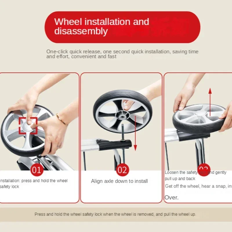 EVA Wheel for Shopping Cart, Wear Resistant Non-slip Damping Wheels, Metal Bearing Diameter 20cm, Durable Replacement