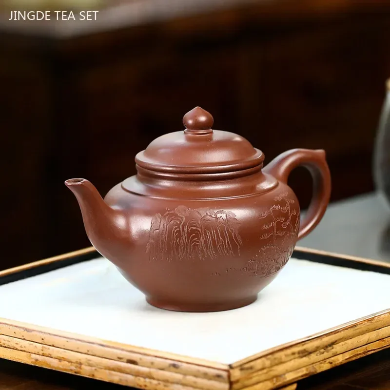 

240ML Boutique Yixing Purple Clay Teapot Master Handmade Filter Beauty Kettle Customized Zisha Tea Set Home Chinese Tea Pot