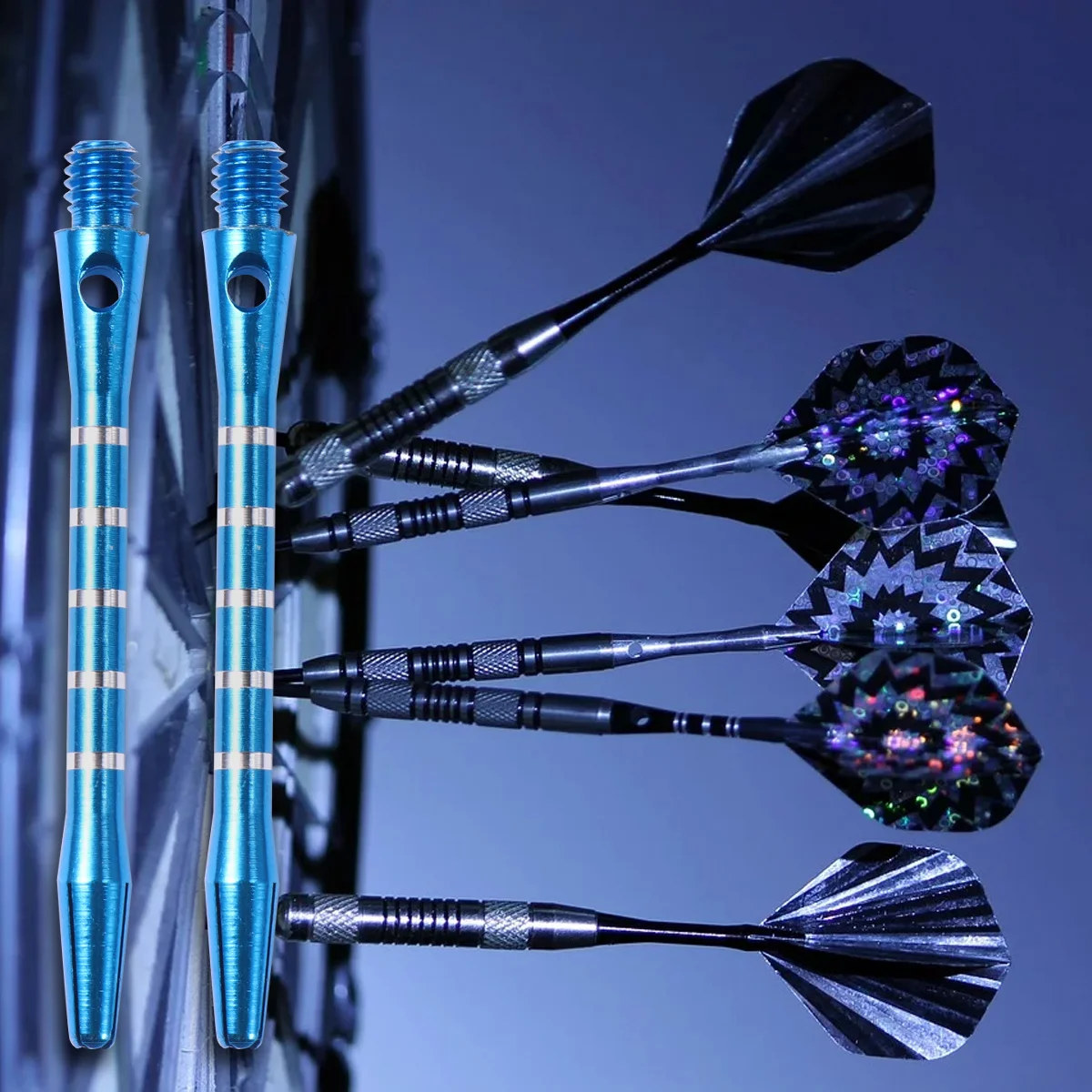 

20pcs Fly Shafts Aluminium Alloy Thread Standard Size For Steel Tips Lightweight Durable Throwing Outdoor Game