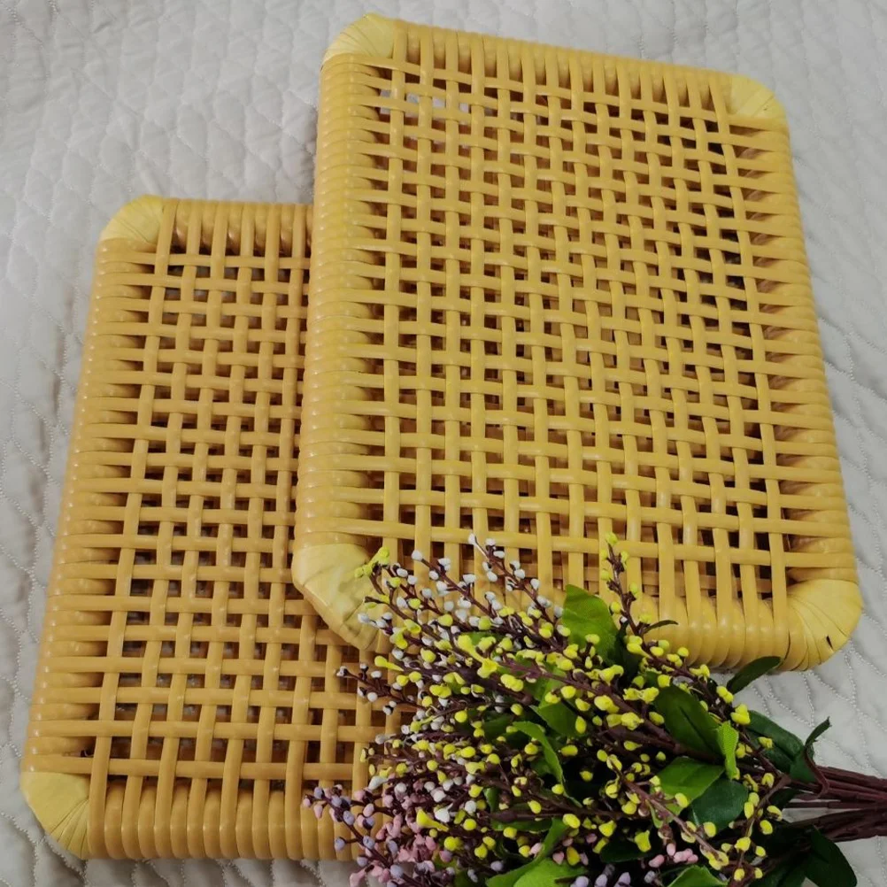 

Outdoor Summer Seat Cushion Breathable Mesh Woven Rattan Chair Pad Removable Mat Office Car Seat Cushion Comfortable Seating Mat