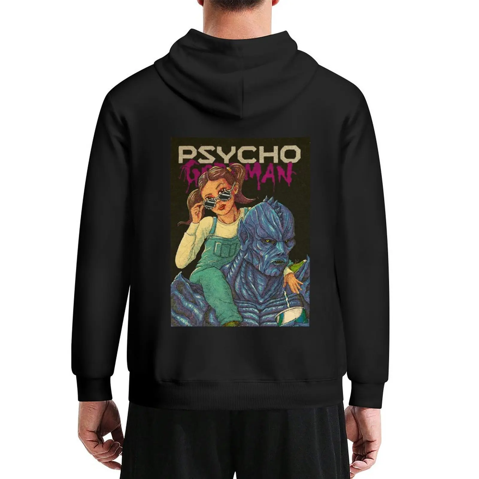 

Psycho Goreman & Mimi Grungy halftone comicbook illustration Hoodie mens clothing korean style clothes men's hoodie sweatshirt