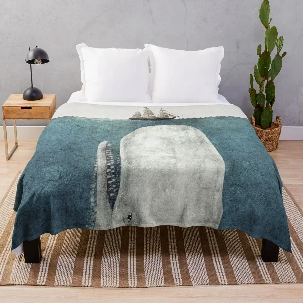 

The White Whale Throw Blanket Soft Plush Blanket as Housewarming Gift
