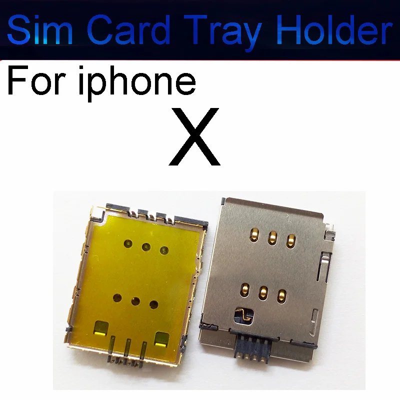 Sim Card Tray Socket Adapter For iphone X XR XS MAX 8 7 6S 6 Plus 5S 5C 5 4 4S SE 2020 Sim Reader Card Slot Holder Flex Ribbon