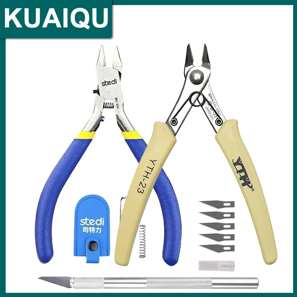 

KUAIQU MS-104 High Precision Single Edge Pliers Carbon Steel Model Cutting Thin Blade Pliers Plastic Assembly Toys DIY ToolS