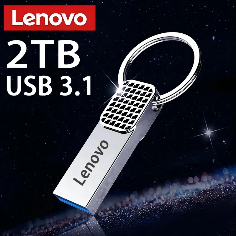 Lenovo Metal U Disk 2TB Portable Pen Drive 1TB High Speed USB 3.0 Type-C Interface Waterproof 1TB 512GB Memoria Usb Flash Disk