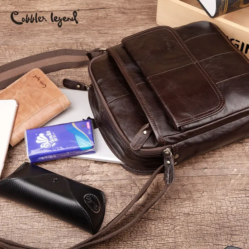 Cobbler Legend 2023 Genuine Leather  Messenger Bag  Shoulder Bag Designer Famous Brand Business Crossbody Bag