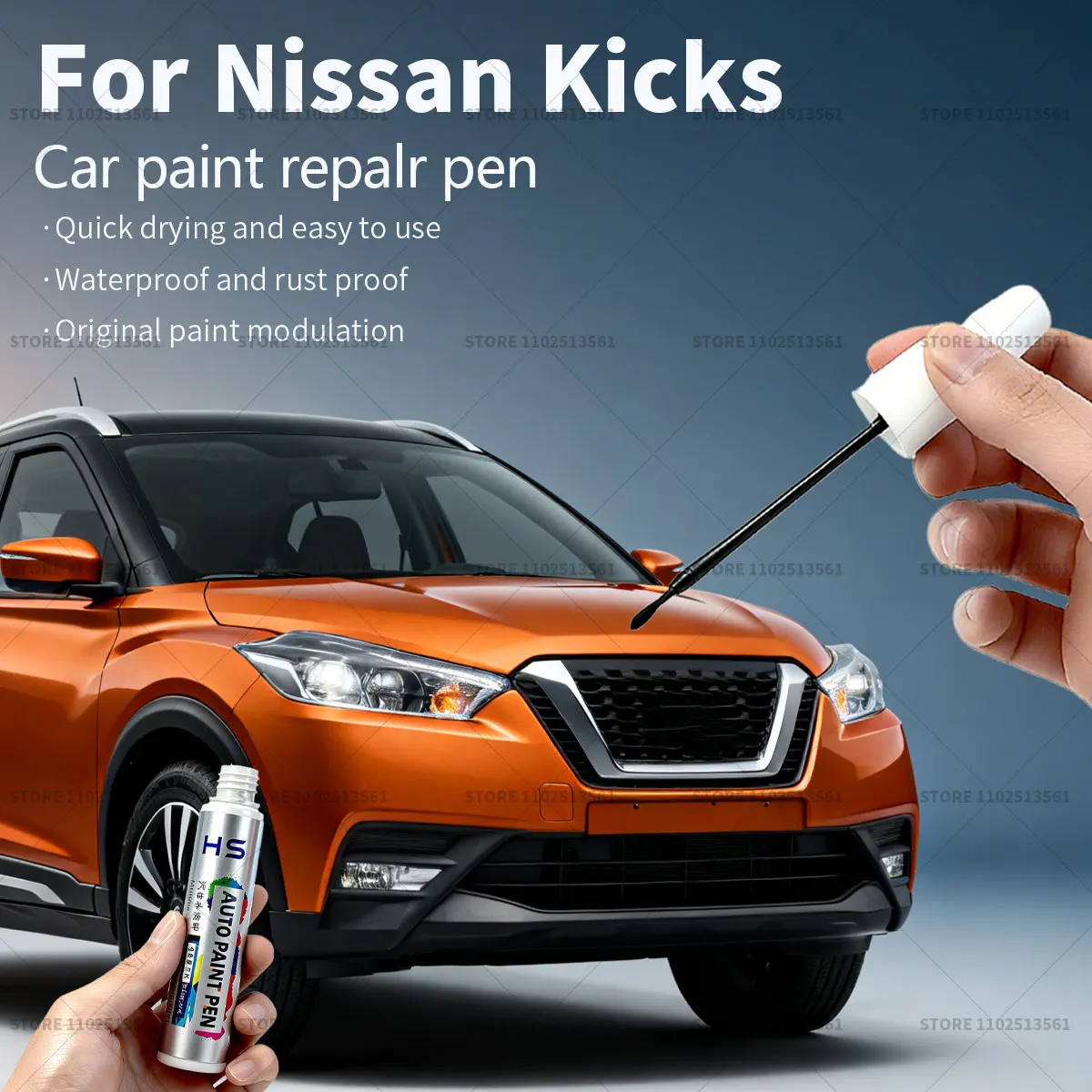 

Ручка для ремонта автомобильной краски, средство для удаления царапин, сделай сам, автоаксессуары, серый KAD, белый, QAB, синий G41 B51, оранжевый EBB для Nissan Kicks