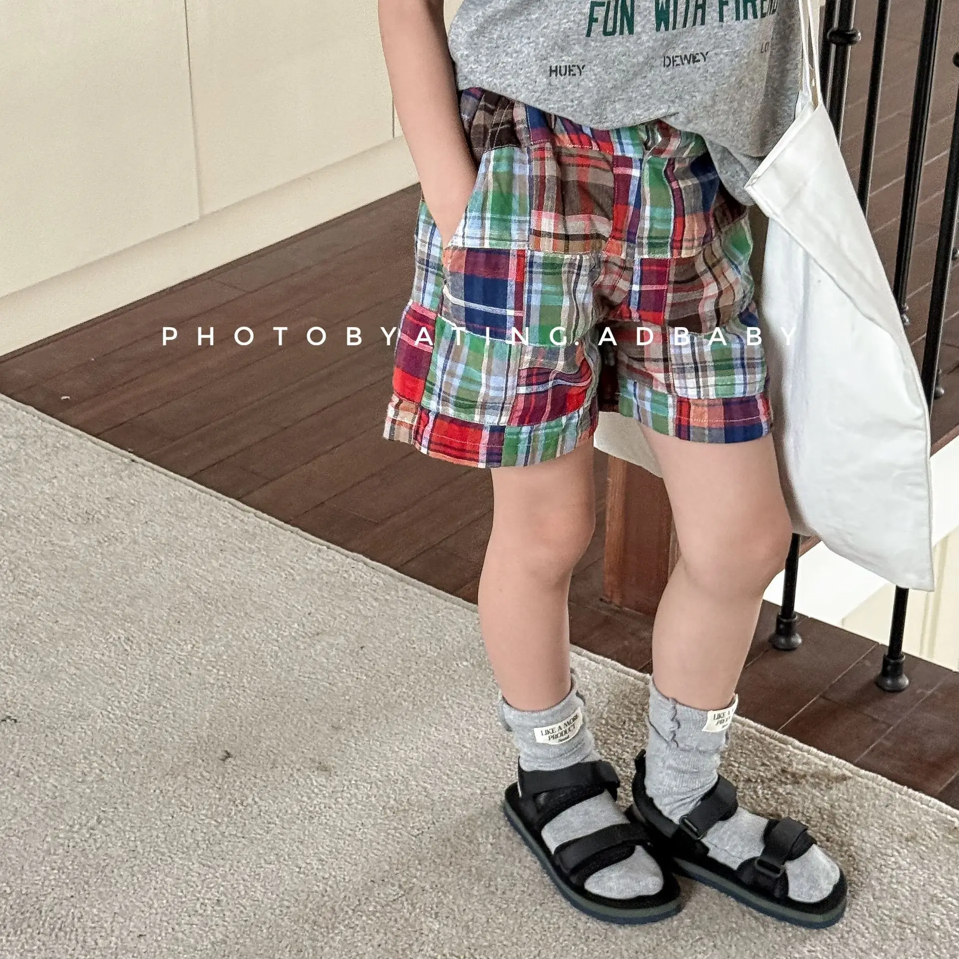 

Girls Pants 2025 Summer New Childrens Clothes Korean Style Girl Baby Fashion Patchwork Plaid Shorts Casual Simple Daily