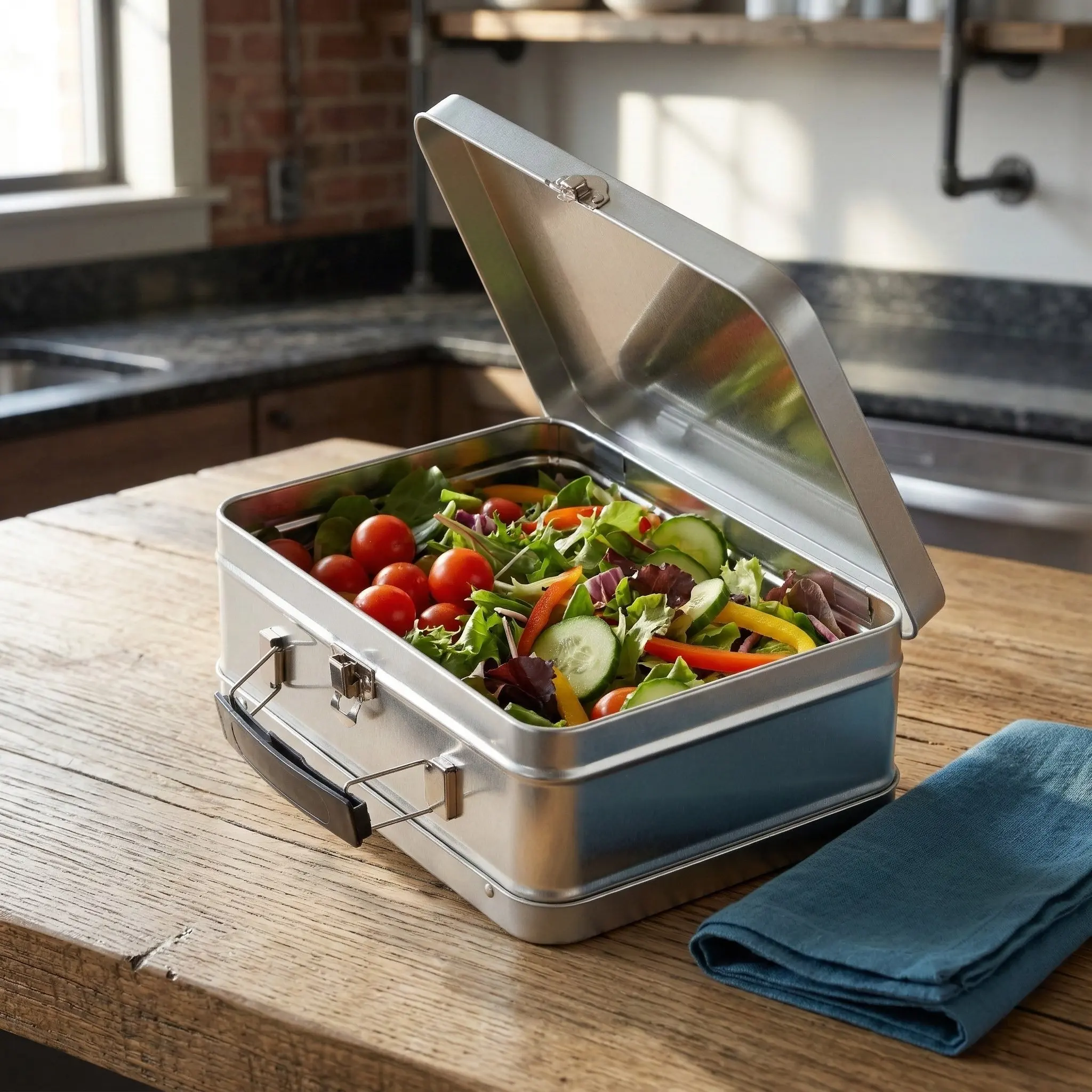 Decorative Tins with Lids Metal Container Food Containers Storage Large Cookie Lunch Case