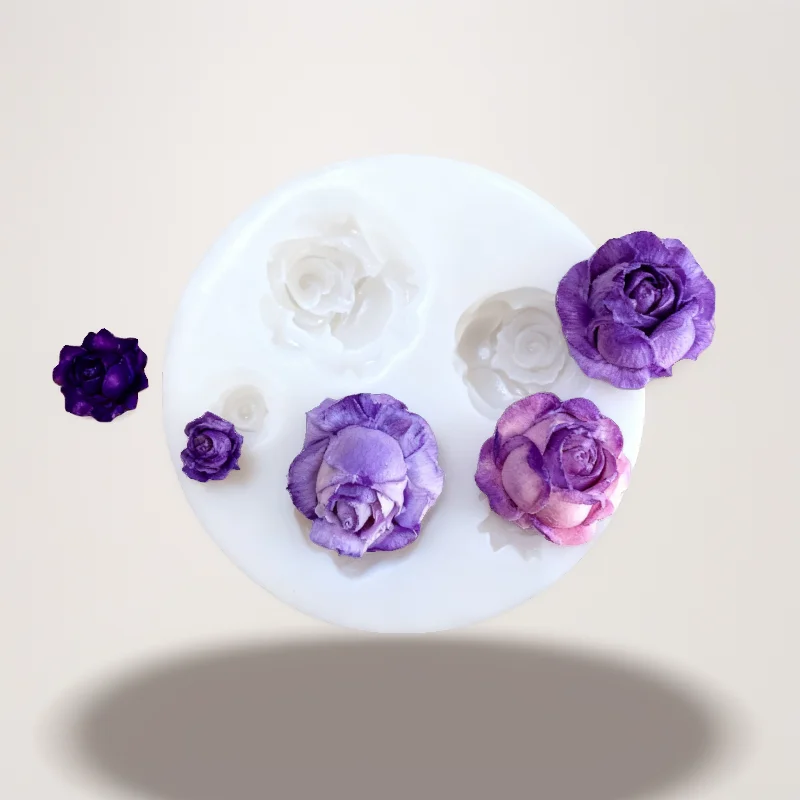 قالب ورد ثلاثي الأبعاد، بخمسة فتحات، وخمسة أشكال مختلفة وأحجام من الورود، جودة عالية وقابلة لإعادة الاستخدام، مناسبة للحرف اليدوية والشموع والطين والحرف اليدوية والصابون والجص، مثالية لتصميم الأزهار للديكور المنزلي الرومانسي |     متين ومتعدد الوظائف