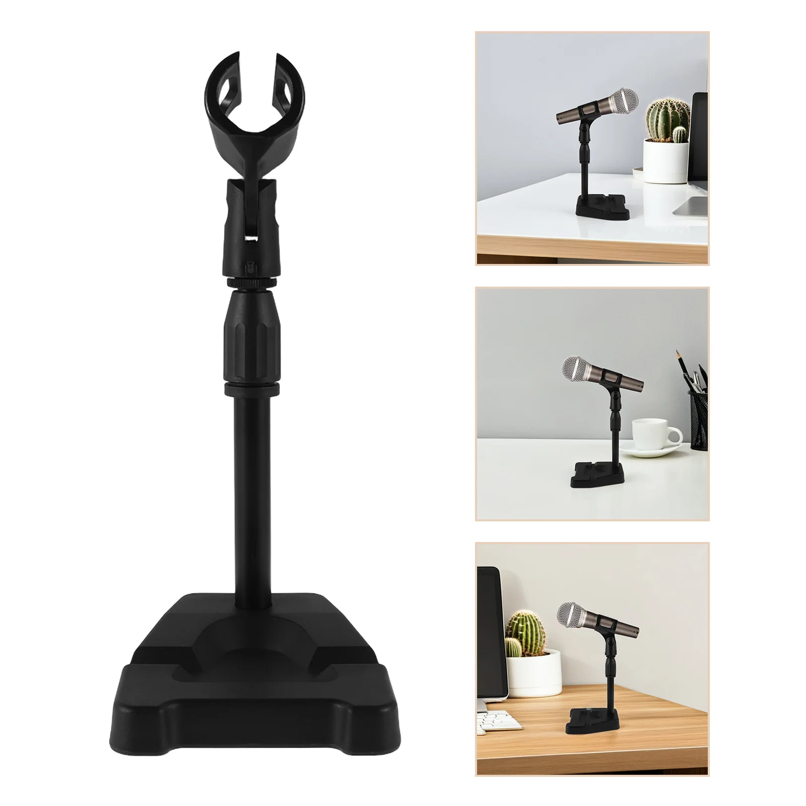 

Microphone Stand: Desk Clamp Mount With 360° Rotation For Gaming Singing Recording Universal Desktop Holder Black