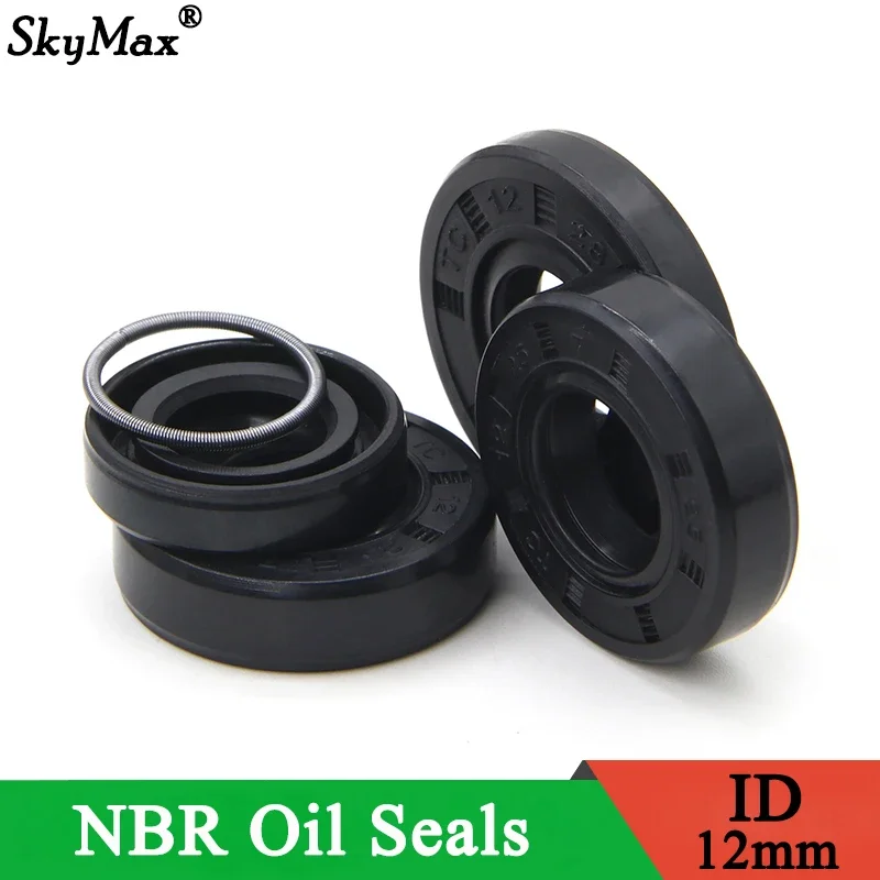 ID 12mm NBR Nitrile Rubber Shaft Oil Seal TC-12*19/20/21/22/23/24/25/26/28/30/32/35*5/6/7/8/10mm Nitrile Rubber Shaft Double Lip