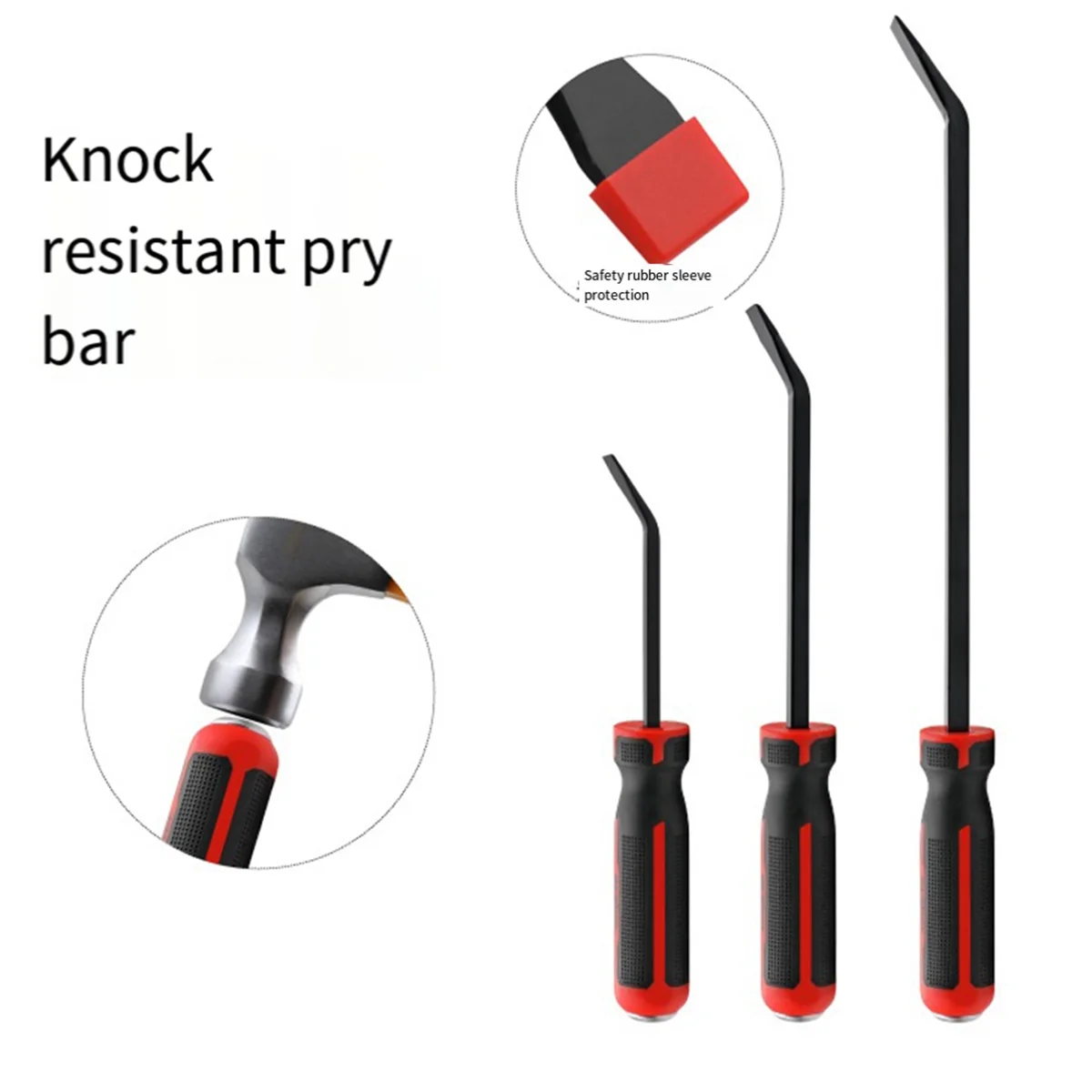 다기능 롱 프라이 바 타이어 헤비 듀티 크로우바 스트라이크 캡 네일 풀러 자동차 수리 CV-R 제거 핸드 툴 12인치 (재고 있음)