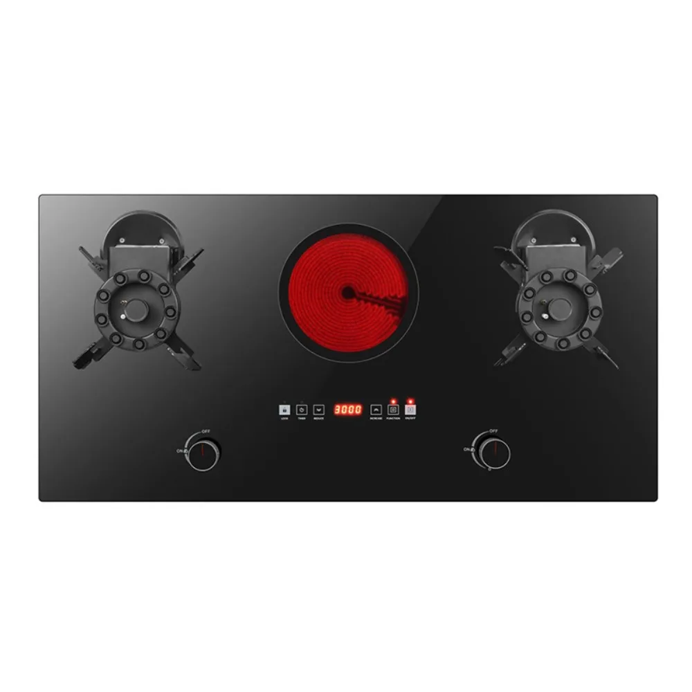 Fogão elétrico de gás liquefeito cerâmico elétrico com disco mágico flamejante de 5 cabeças