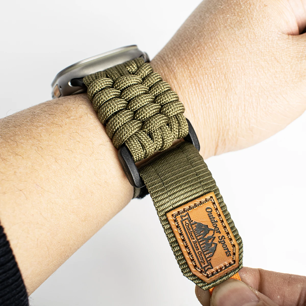 Vwar Tali Jam Tangan Nylon Tenun Tangan untuk Apple Watch Ultra 3/2/1 Tali Nylon Kokoh untuk iWatch Seri 11 10 9 8 7 6 5 SE 3/2 correas