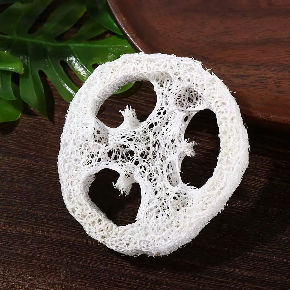 Home Eco Friendly Easy To Clean Loofah Slices Natural Washing Cloth Scrubber Soap Saver Scrub Sponge Scouring Pad