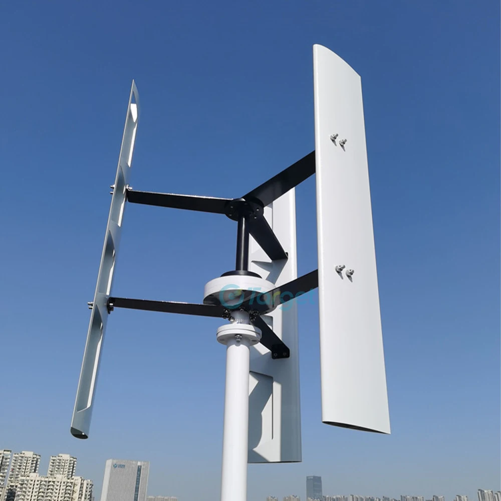 Three-Phase 8KW 10KW Alternative Wind Turbine Generator 3 Blades 12V 24V 48V Free Energy Windmill With Mppt Controller For Home