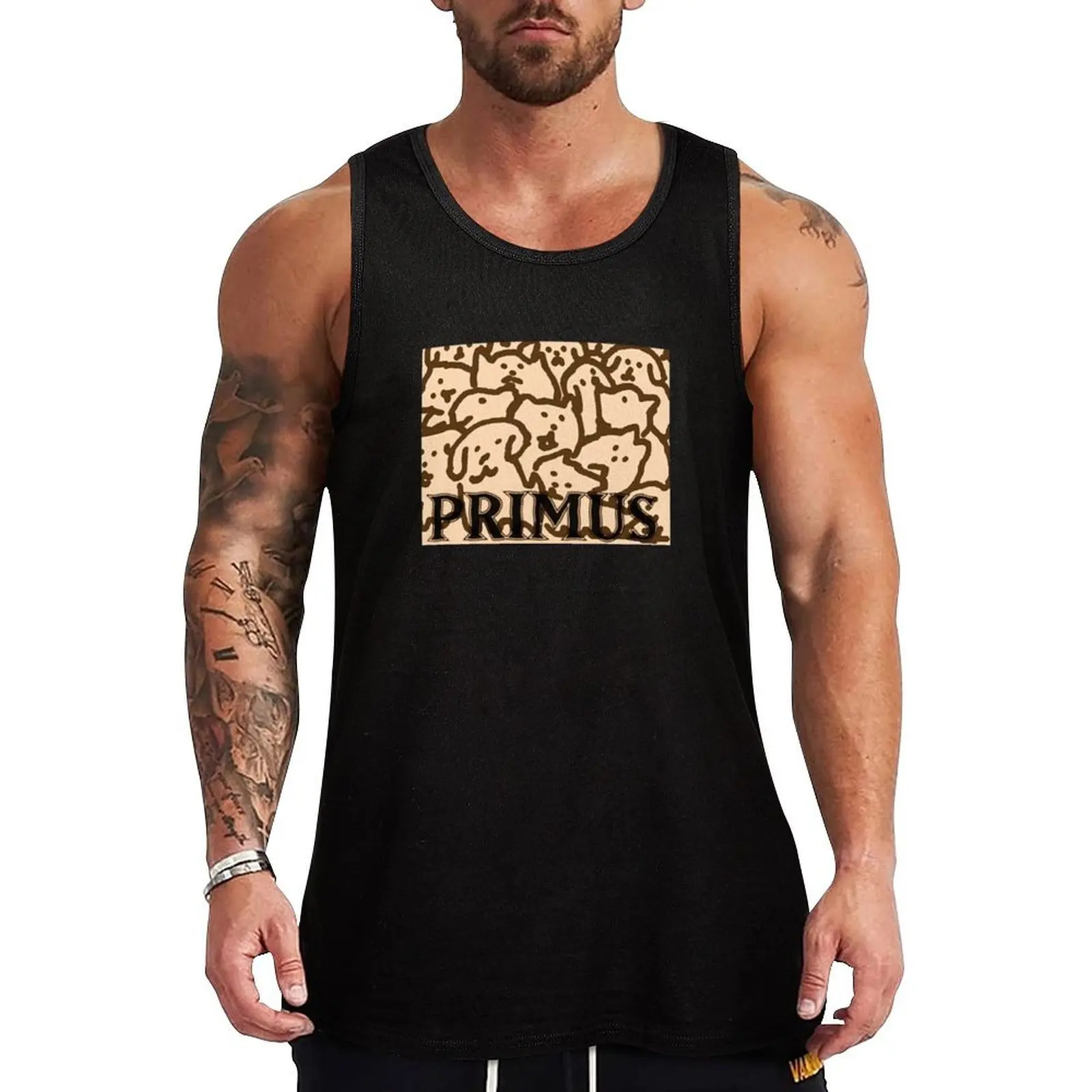 

Primus Too Many Puppies 1987 Recording Tank Top Working vest Men's clothes luxury style fitness clothing for men