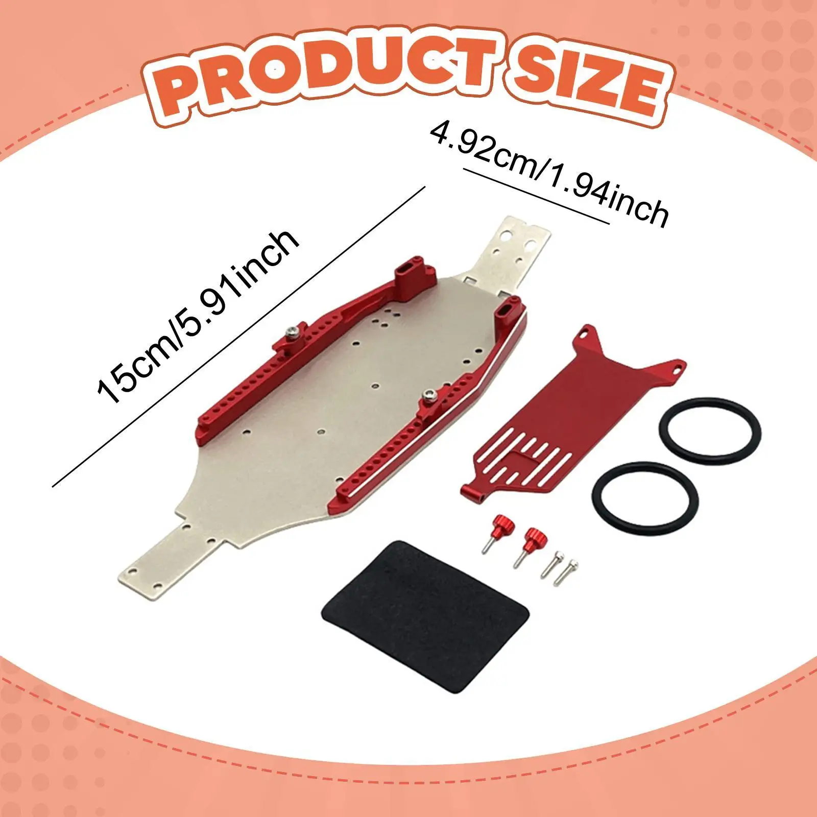 Chasis de coche RC para tablero inferior 244016, resistente a impactos, accesorios mecanizados CNC Premium, piezas de coche de Control remoto de Metal mejorado