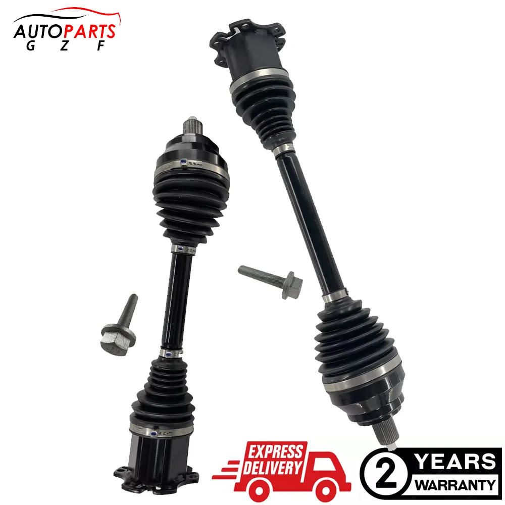 Pair Front Axle Drive Shafts CV Joints CVJ For Bentley Continental GTC 2003-2012