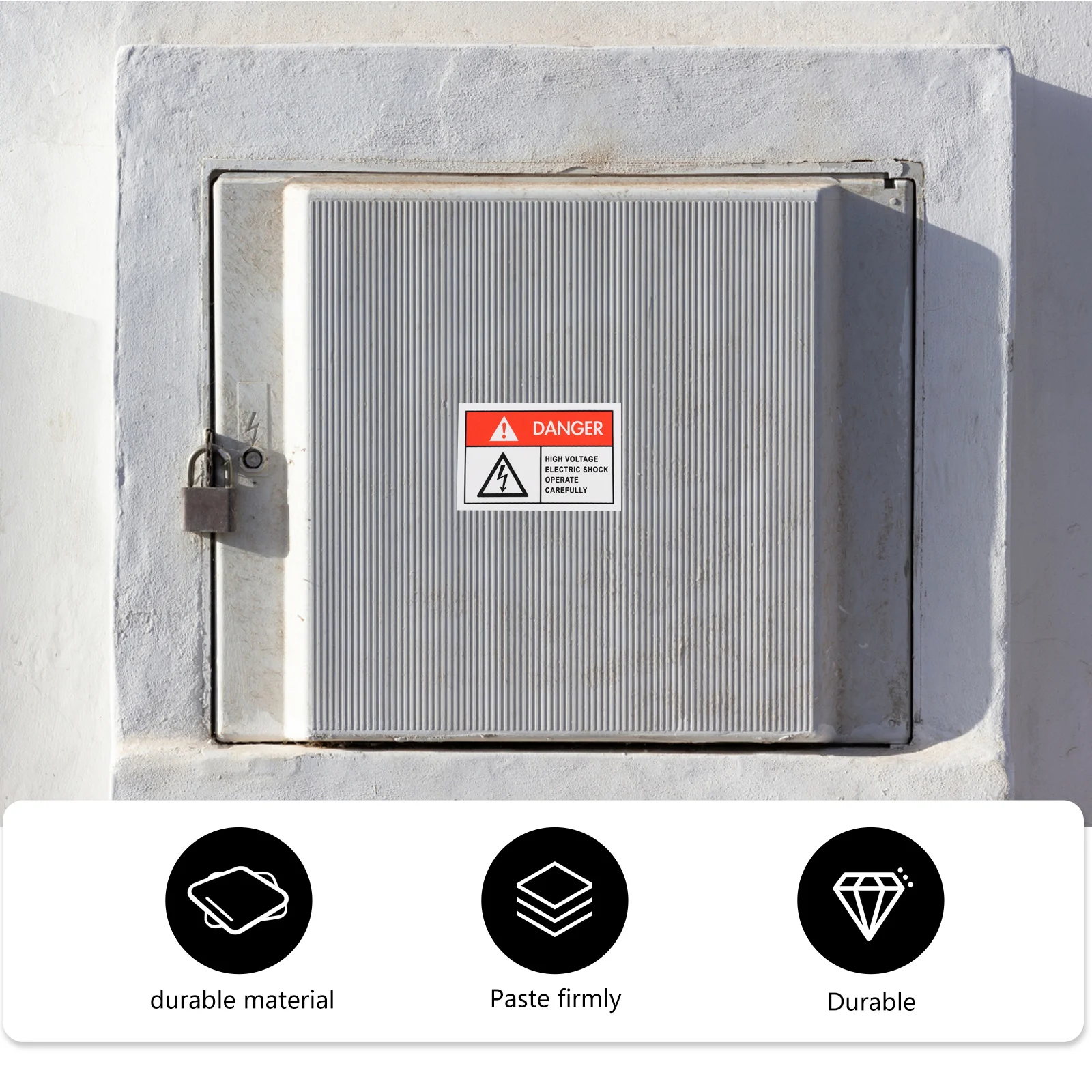 6 Pcs Electricity Warning Labels Shocks Sticker Equipment Decals Nail Stickers Sign