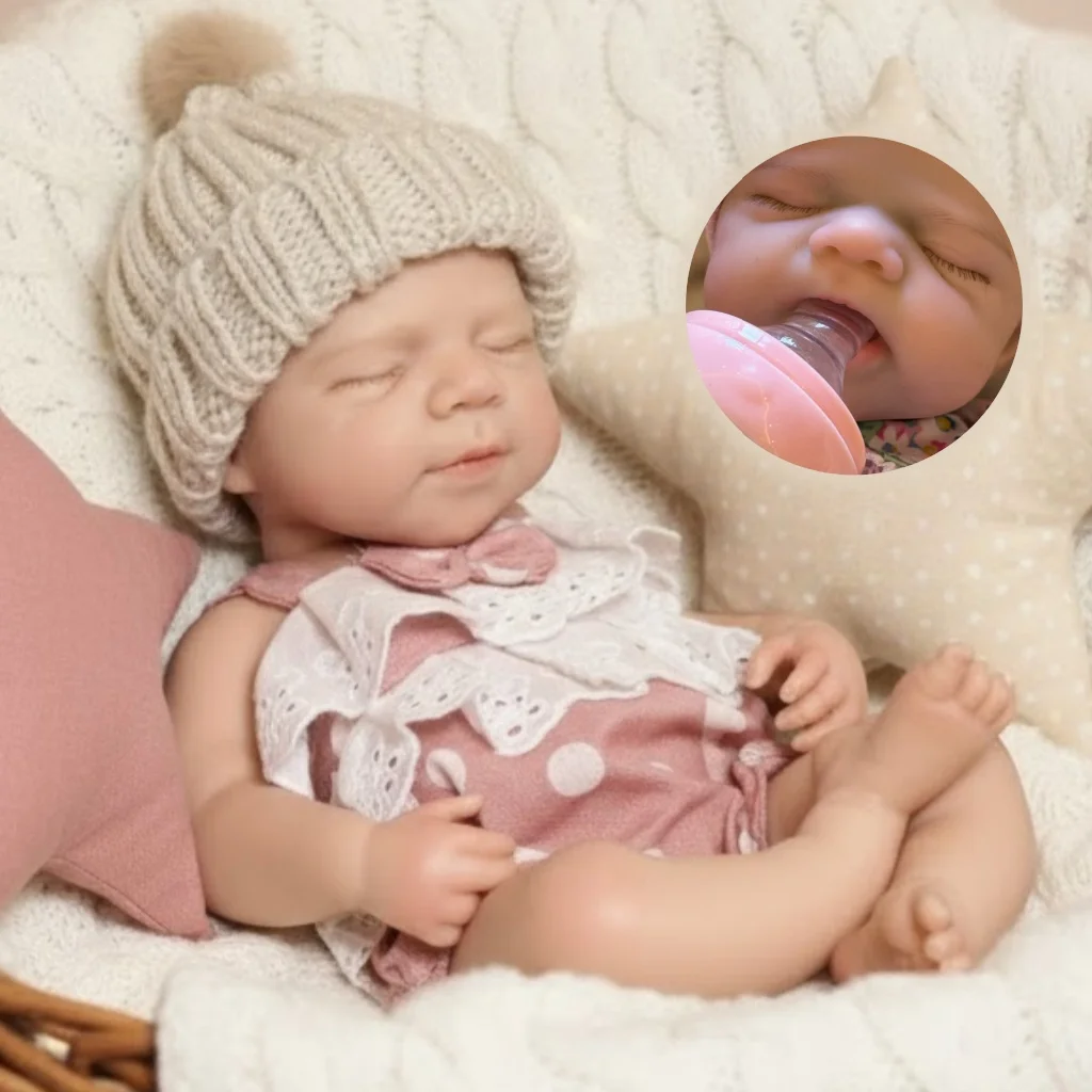 

2 комплекта одежды/13 дюймов, силиконовая кукла Reborn с открытым ртом, Pascale Bebe Girl с окрашенными игрушками для новорожденных Bebe, силиконовая кукла reborn de