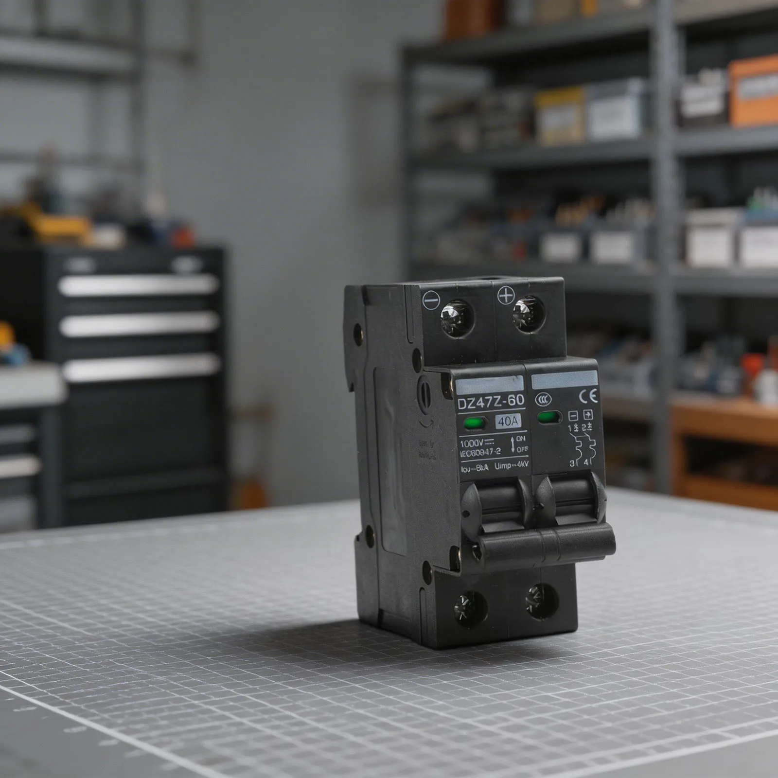DZ47Z-2P DC Circuit Breaker for Photovoltaic DC Main Distribution with Pure Silver Contacts and 2P Isolation Design