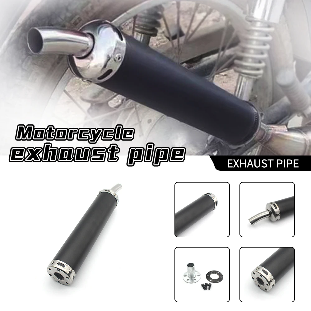 

Motorcycle Exhaust Muffler Pipe Modified Tail System for CG125 GN125 Cb400ss Sr400 EN125 XL883 1200 Universal