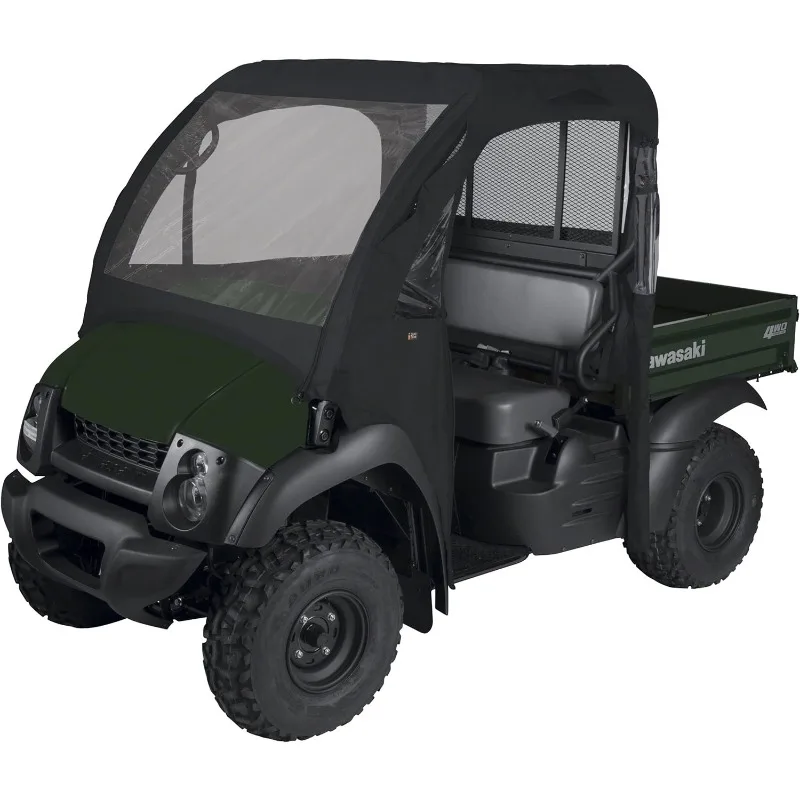 QuadGear UTV Cab Enclosure, Fits Kawasaki Mule 600, 610, 610 4x4, 610 4x4 XC (2015 models and older), Black