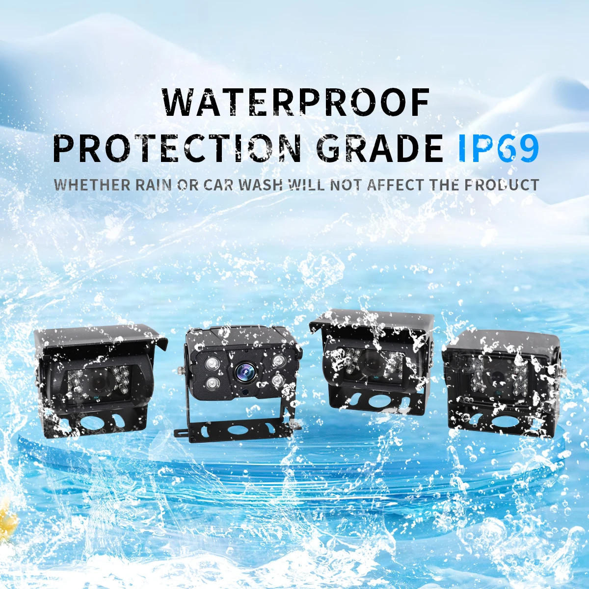 Monitor AHD IPS con schermo LCD per auto da 10,1 pollici con telecamera retromarcia Ahd 1080P per sistema di telecamere per semi-camion per auto