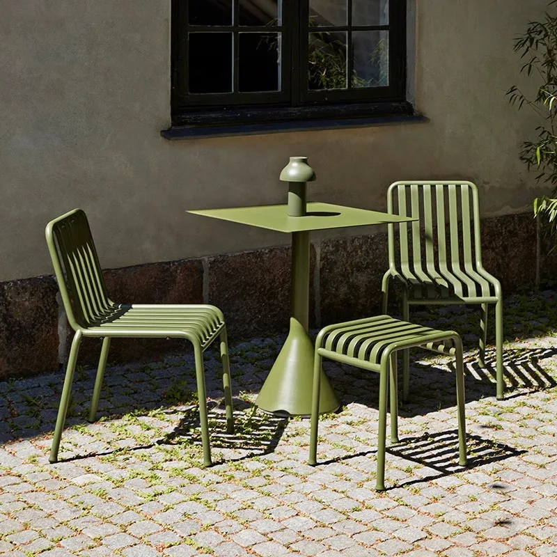 Outdoor table and chair courtyard leisure long table open-air balcony waterproof and rust-proof outdoor garden wrought iron