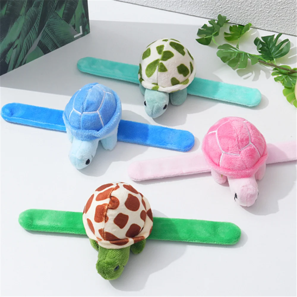 

24PCS 11CM 6Colors - Tortoise Plush Stuffed Toy Wrist Bracelet Hand BAND Plush Toy