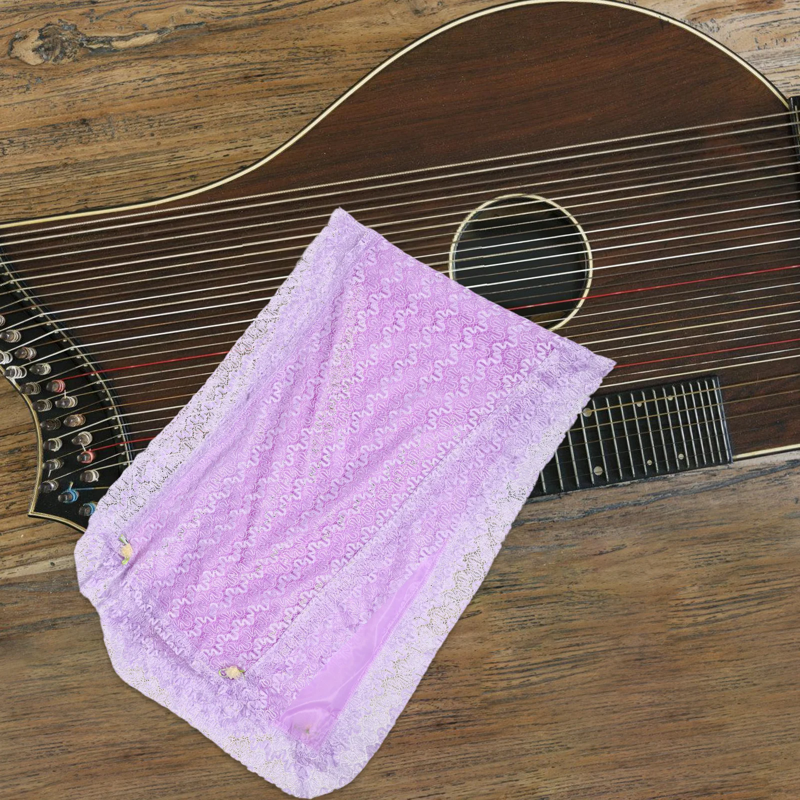

Guzheng Cover Music Instrument Zither Fabric Decorative Lace Covers for Musical