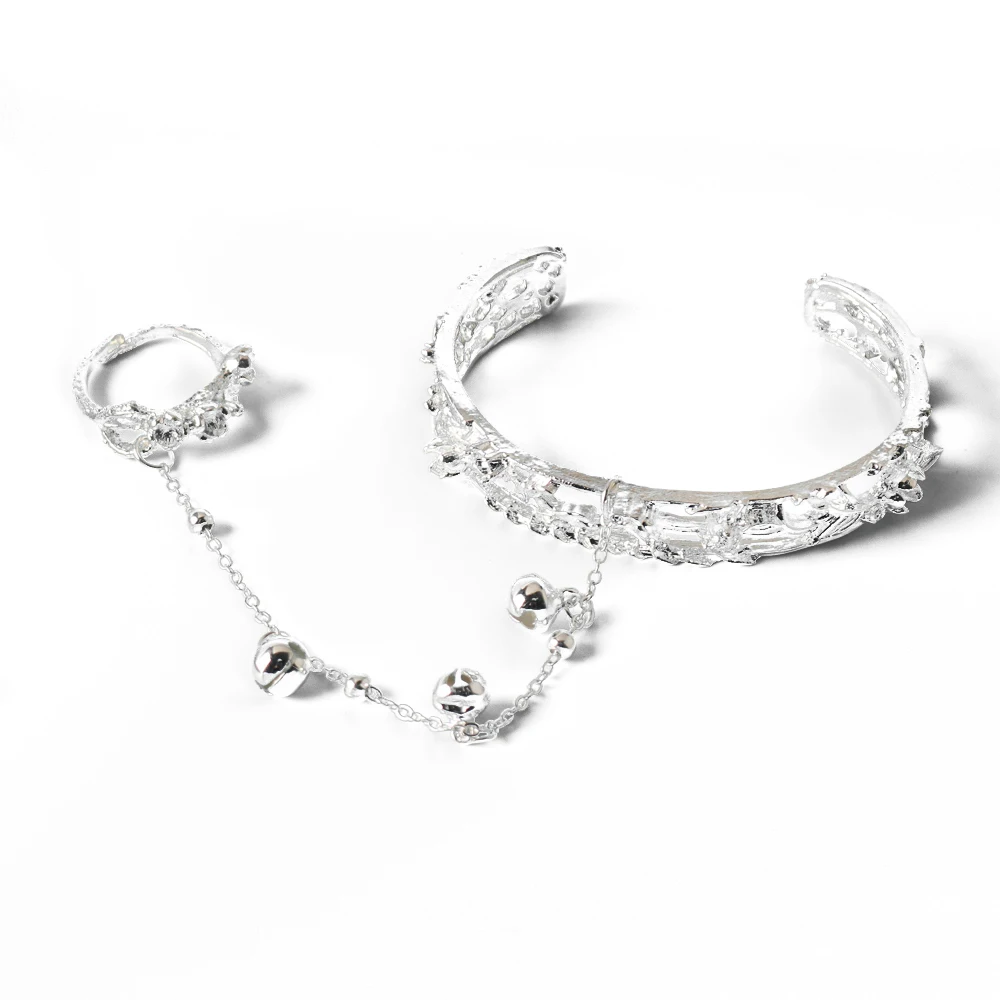 

Аниме Tian Guan Ci Fu браслет кольцо Hua Cheng Xie Lian Косплей Регулируемые кольца на палец с бабочкой Подвеска Аксессуары Реквизит