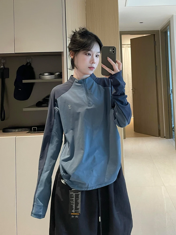 Camiseta larga de Yoga Sve para mujer Qui Dry bádminton orm ciclismo adiestramiento físico al aire libre Pilates sudadera ropa de gimnasia