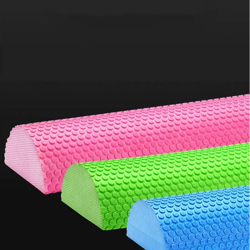 EVA Yoga Block Half Round Massage Foam Roller 30/45cm semi-Circular Foam Shaft Yoga Pilates Portable comfortable Massage Pillow