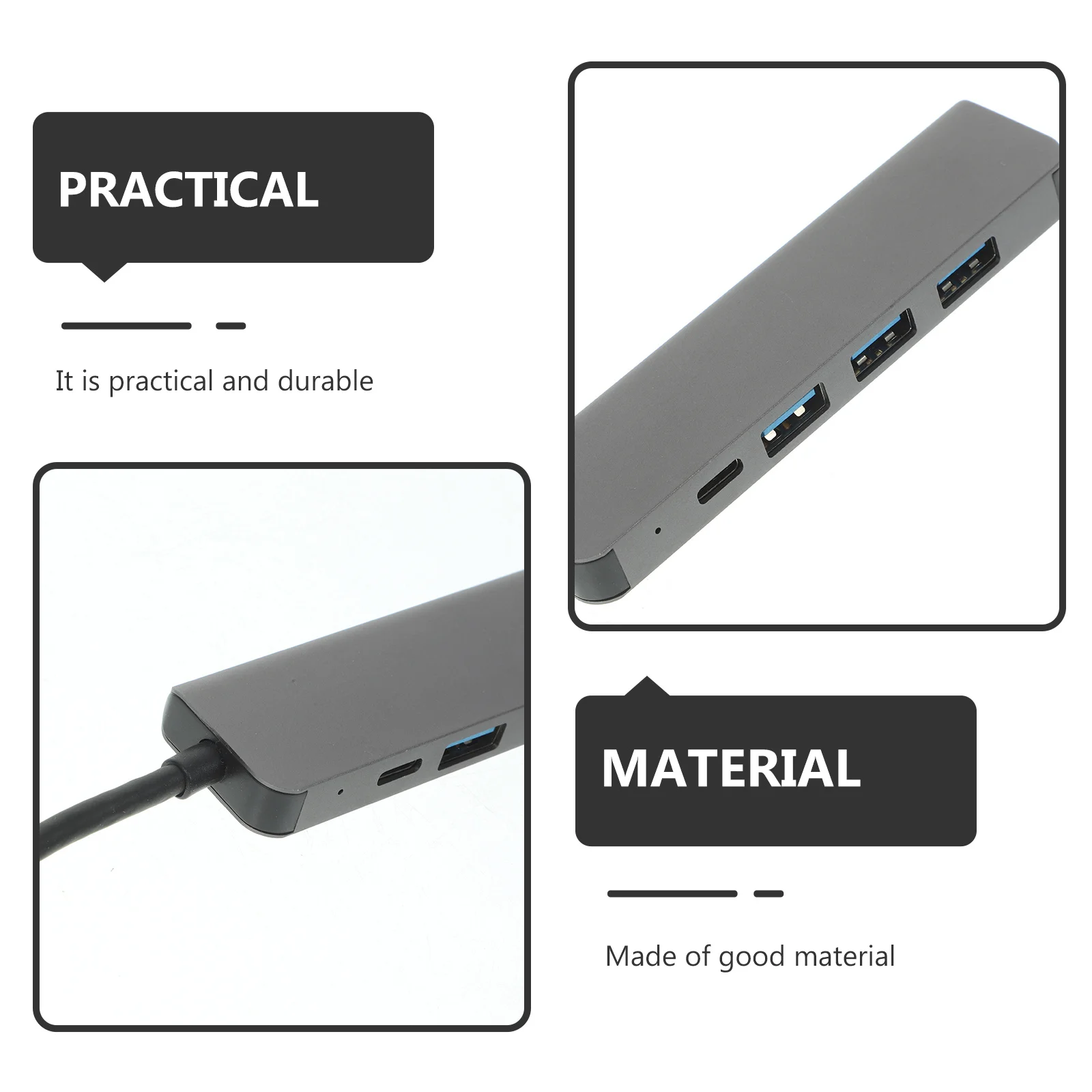 

1Pcs 5-in-1 Type-C Docking Station 4K Hd Pd Charging Hub Compact Durable Premium Material Fast Data Transmission