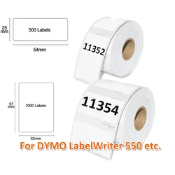 11352 with chip Thermal Label Sticker 25mm×54mm 500pcs Compatible DYMO LabelWriter 550/5XL/550 Turo/450