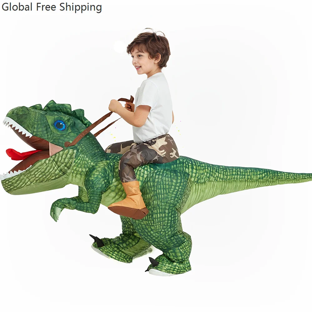 

Inflatable Dinosaur Ride Boys Carnival Festival Role Play Tyrannosaurus Rex Fun Party Halloween Children Dinosaur Mount Costume
