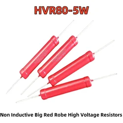 HVR80-5W Non Inductive Big Red Robe High Voltage Resistors 10K 200K 1M 2M 5M 10M 20M 30M 250M 500M 2G